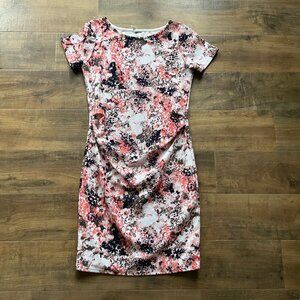 PinkBlush Women’s Floral Bodycon Dress Short Sleeve Multicolor Size S
